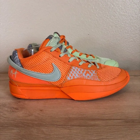 Nike Ja 1 Mismatched Orange Green Basketball Shoes Size 8.5 - Picture 3 of 9
